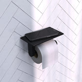 BRAUER Toiletrolhouder met planchet mat zwart